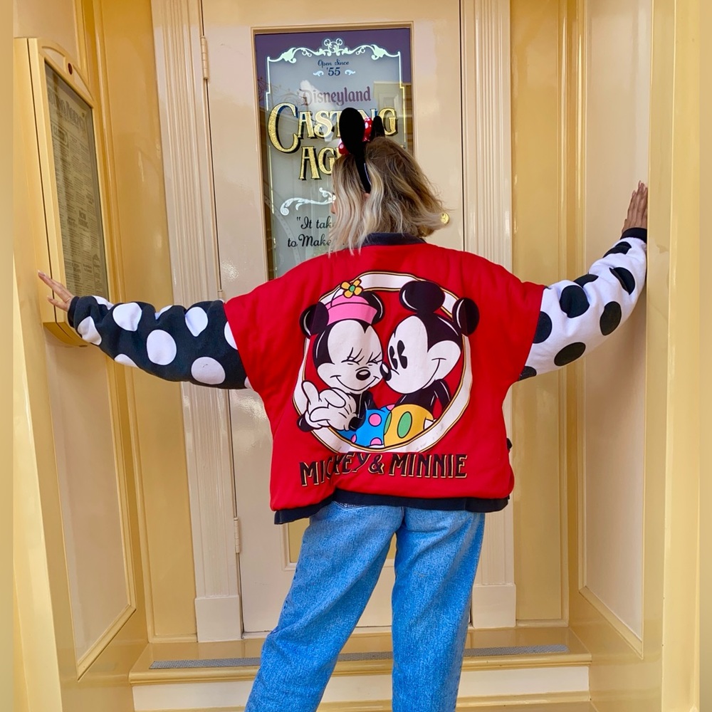 Vintage Mickey & Minnie Mouse Zip Up Sweatshirt